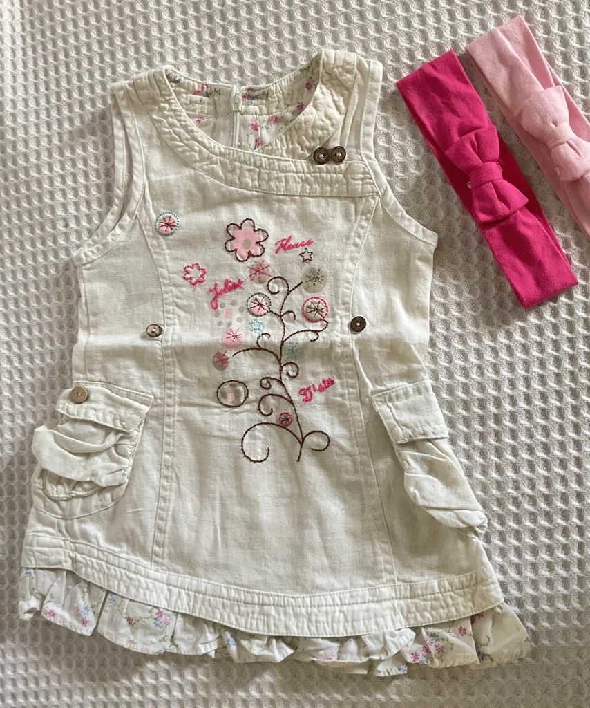 🔥-20%🔥 Sublime Robe d'été brodée et ses deux bandeaux assortis T.18 mois – photo 8